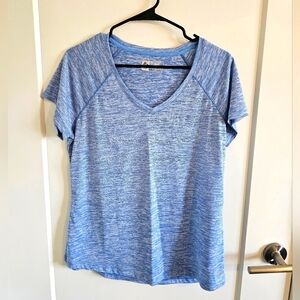 RBX blue v-neck fitness shirt L